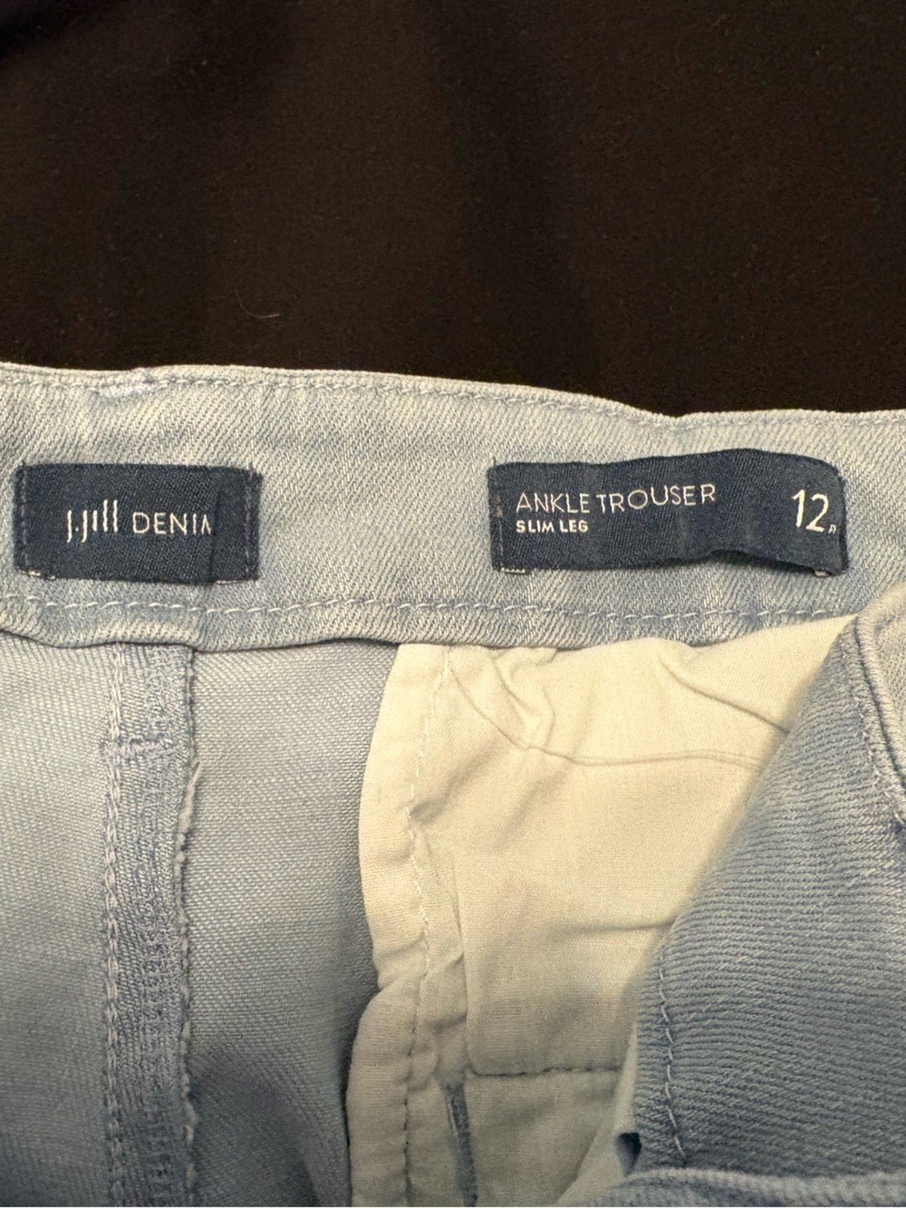 ✨ J. Jill Light Blue Denim Ankle Trouser Jeans Size 12 ✨ - Picture 10 of 11